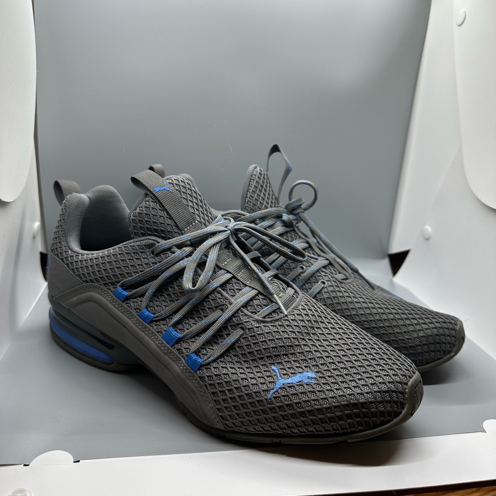 Sergio Rossi for Puma Gray and Blue Athletic Shoes - Picture 2 of 5